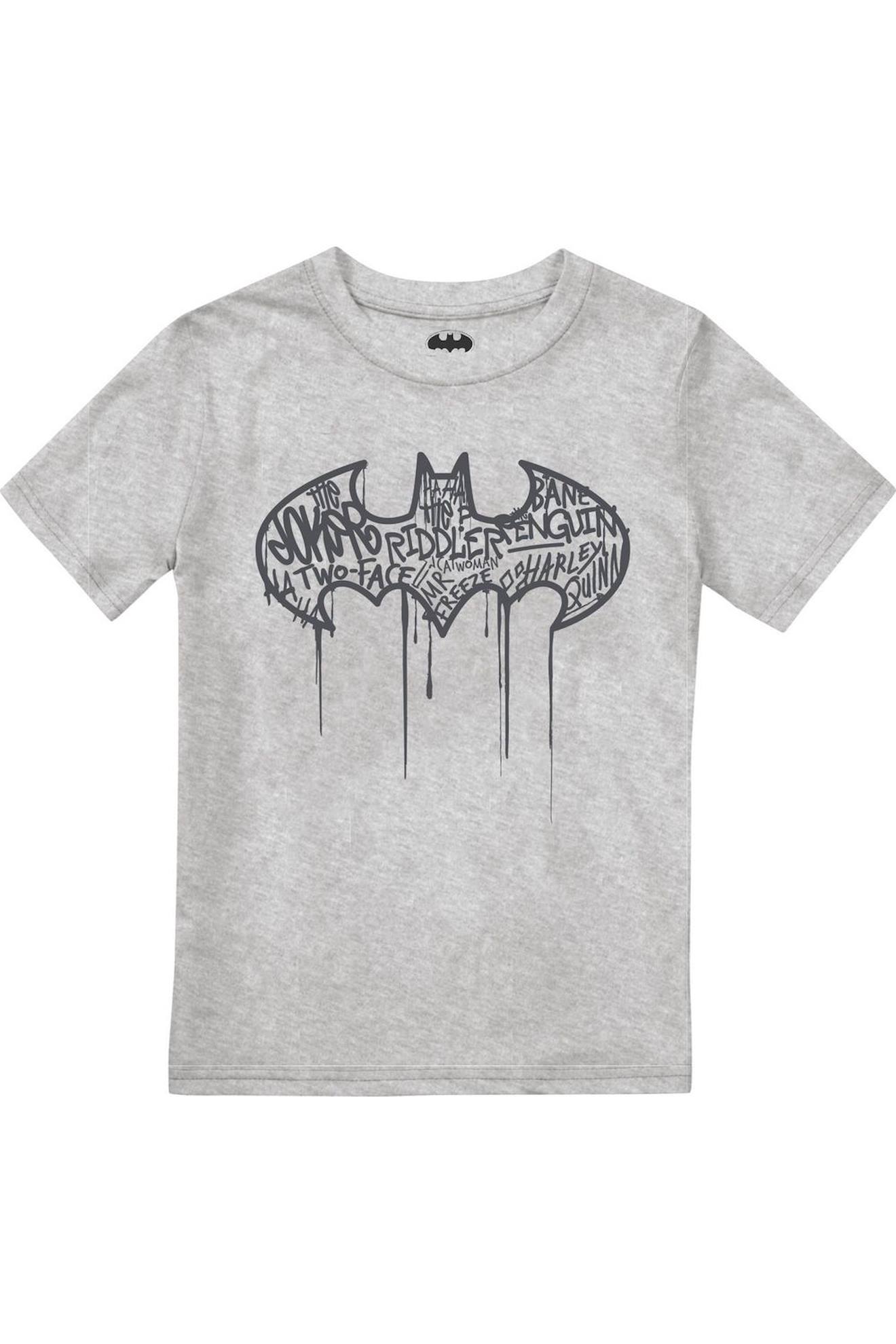 T-shirt Coton Batman Gris Chiné