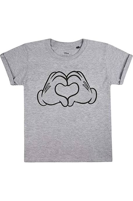 Fille-T-shirt, sous-pull-T-shirt style mickey mouse coton disney love hands