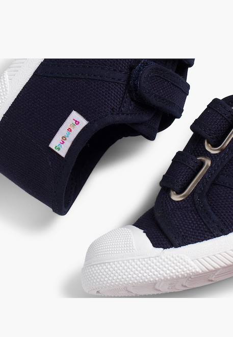 Baskets en toile avec scratchs pour enfant Blanc+Bleu denim+Bleu marine+Gris+Rouge+Sable+Vert fougère+Vert menthe 18 - vertbaudet enfant 