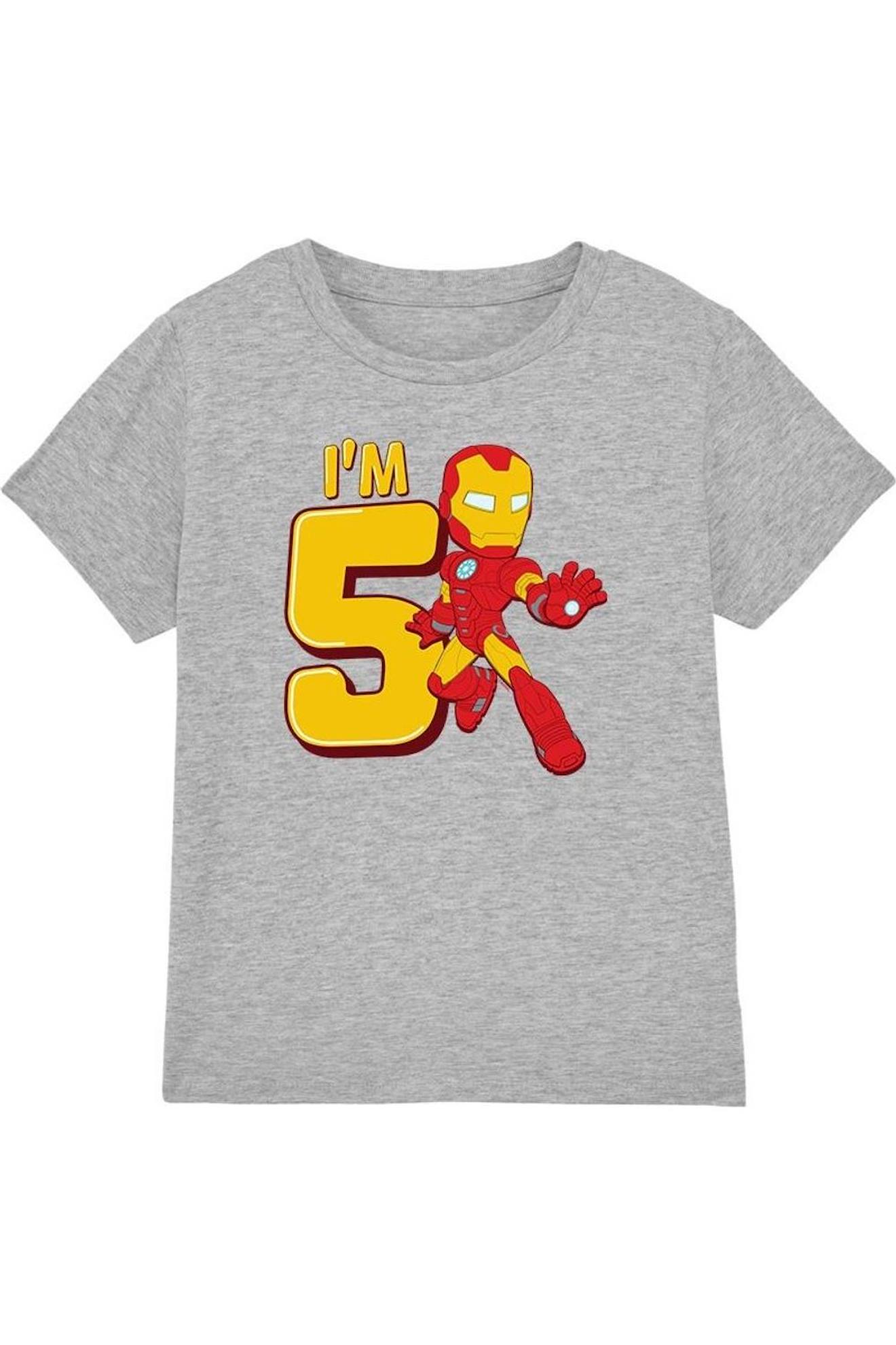 T-shirt Coton Gris Chiné