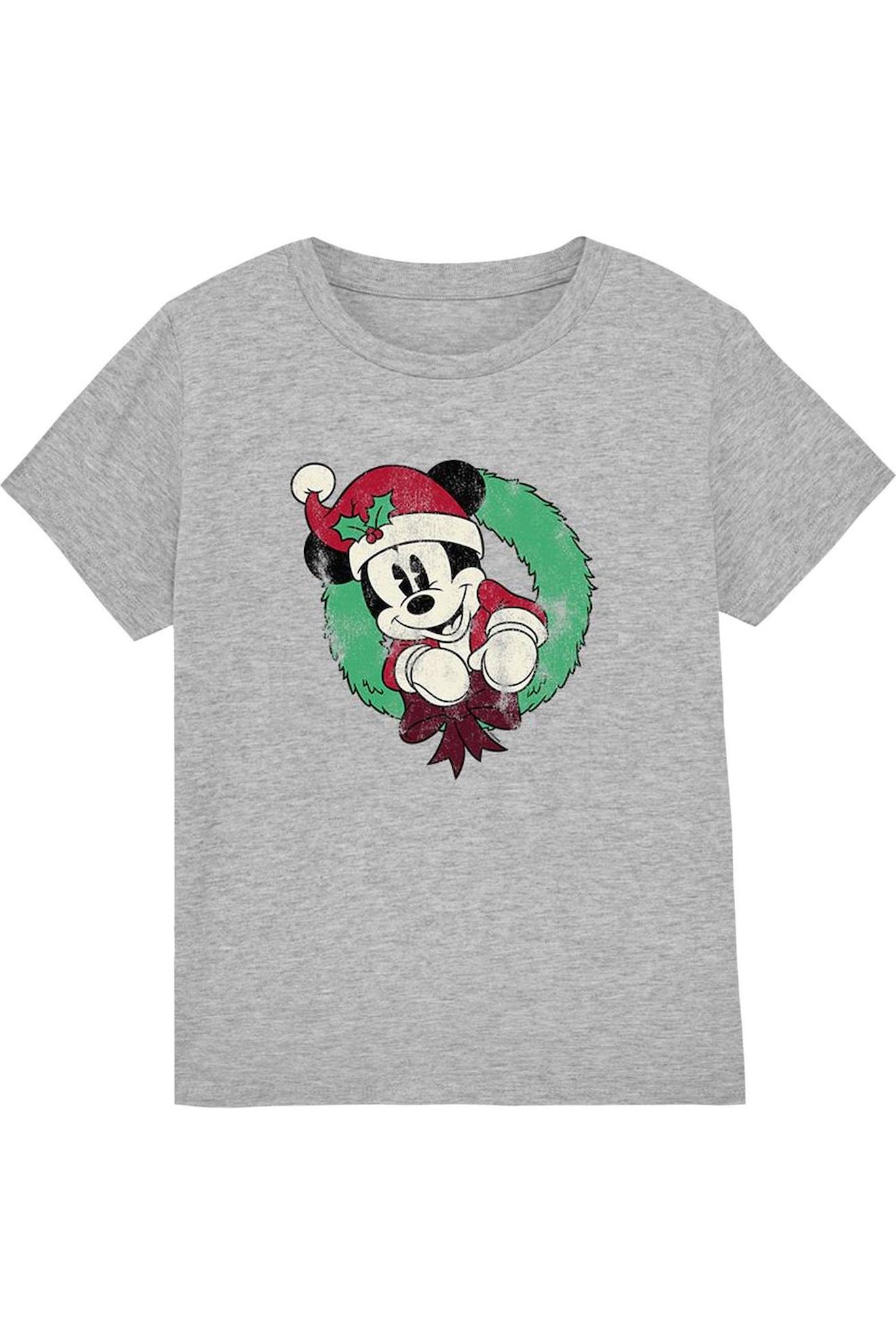 T-shirt Mickey Mouse Coton Disney Gris Chiné
