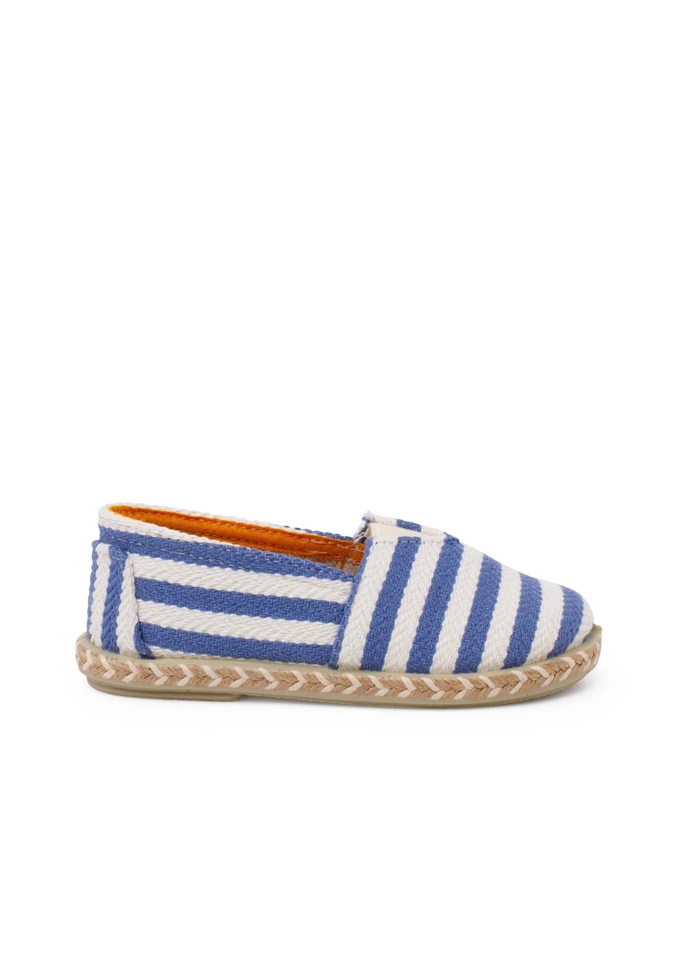 Espadrilles Rayures Style Camping Bande Élastique Bleu