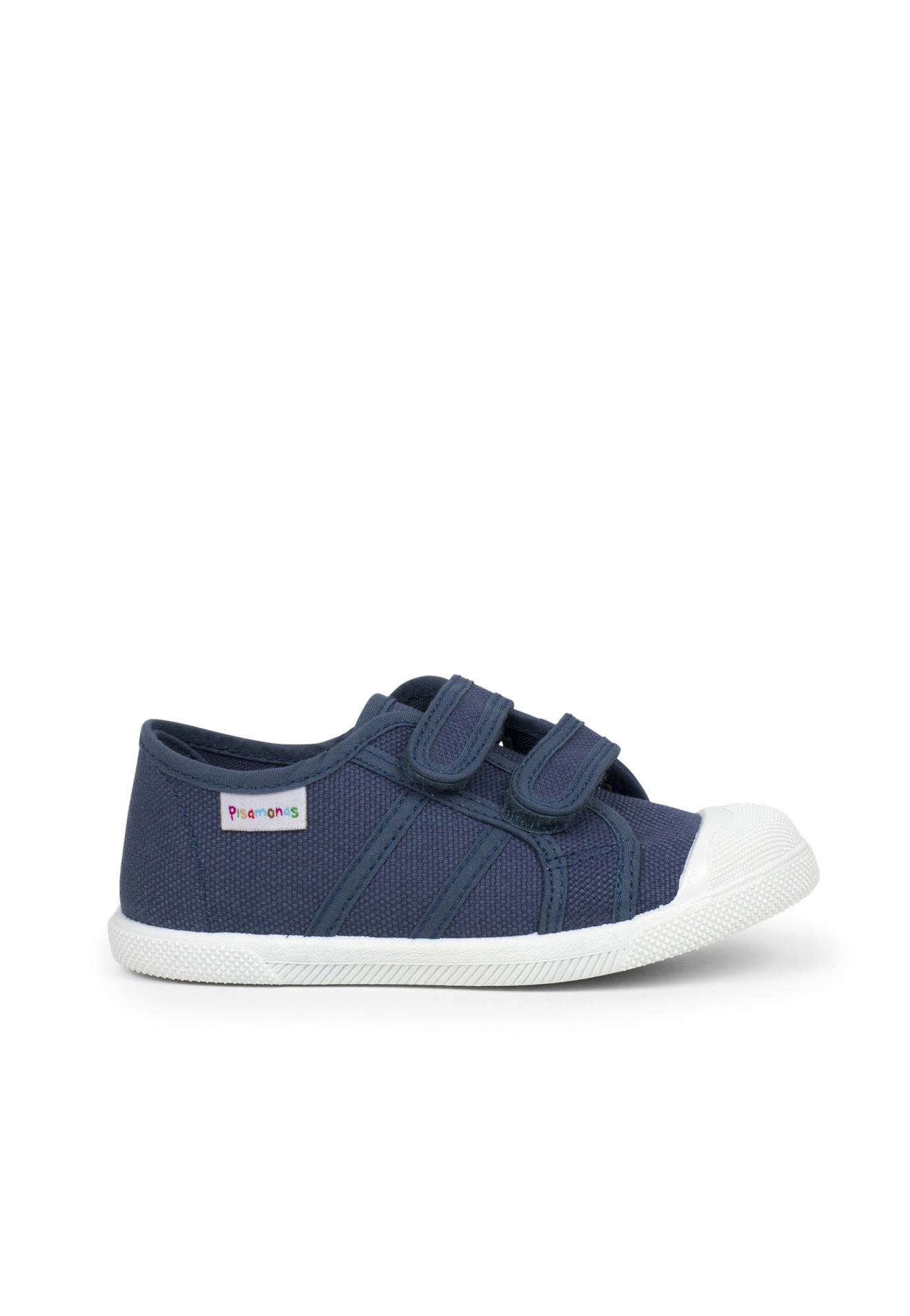 Baskets En Toile Avec Scratchs Pour Enfant Bleu Denim