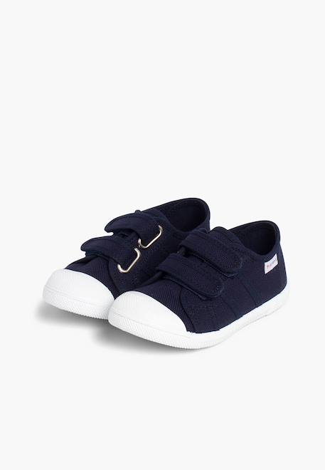 Baskets en toile avec scratchs pour enfant Blanc+Bleu denim+Bleu marine+Gris+Rouge+Sable+Vert fougère+Vert menthe 16 - vertbaudet enfant 