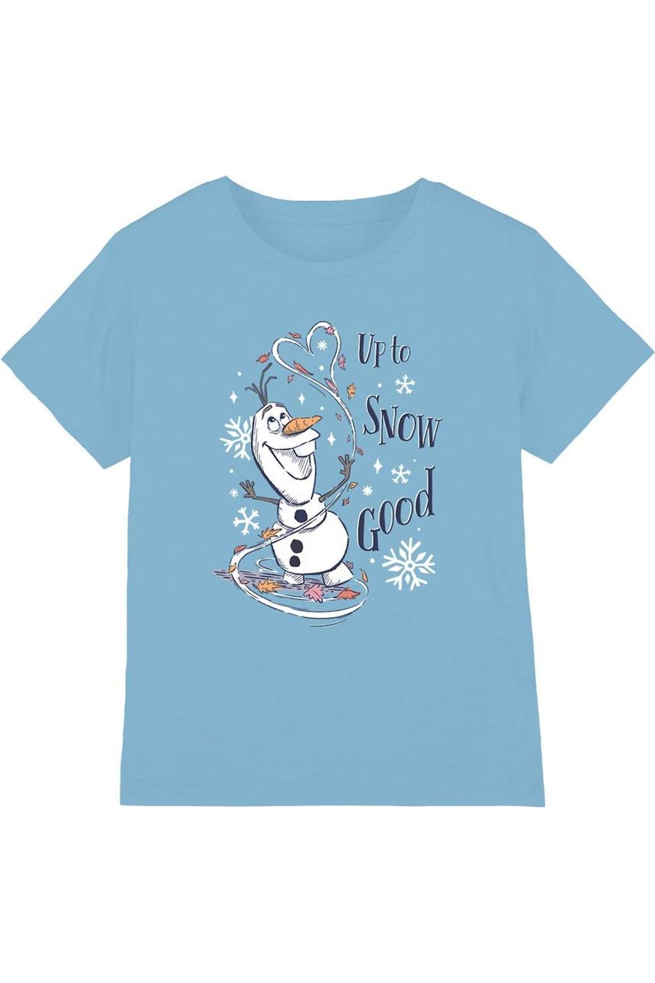 T-shirt Coton La Reine Des Neiges Up To Snow Good Bleu Ciel