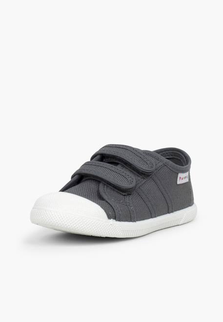 Baskets en toile avec scratchs pour enfant Blanc+Bleu denim+Bleu marine+Gris+Rouge+Sable+Vert fougère+Vert menthe 20 - vertbaudet enfant 