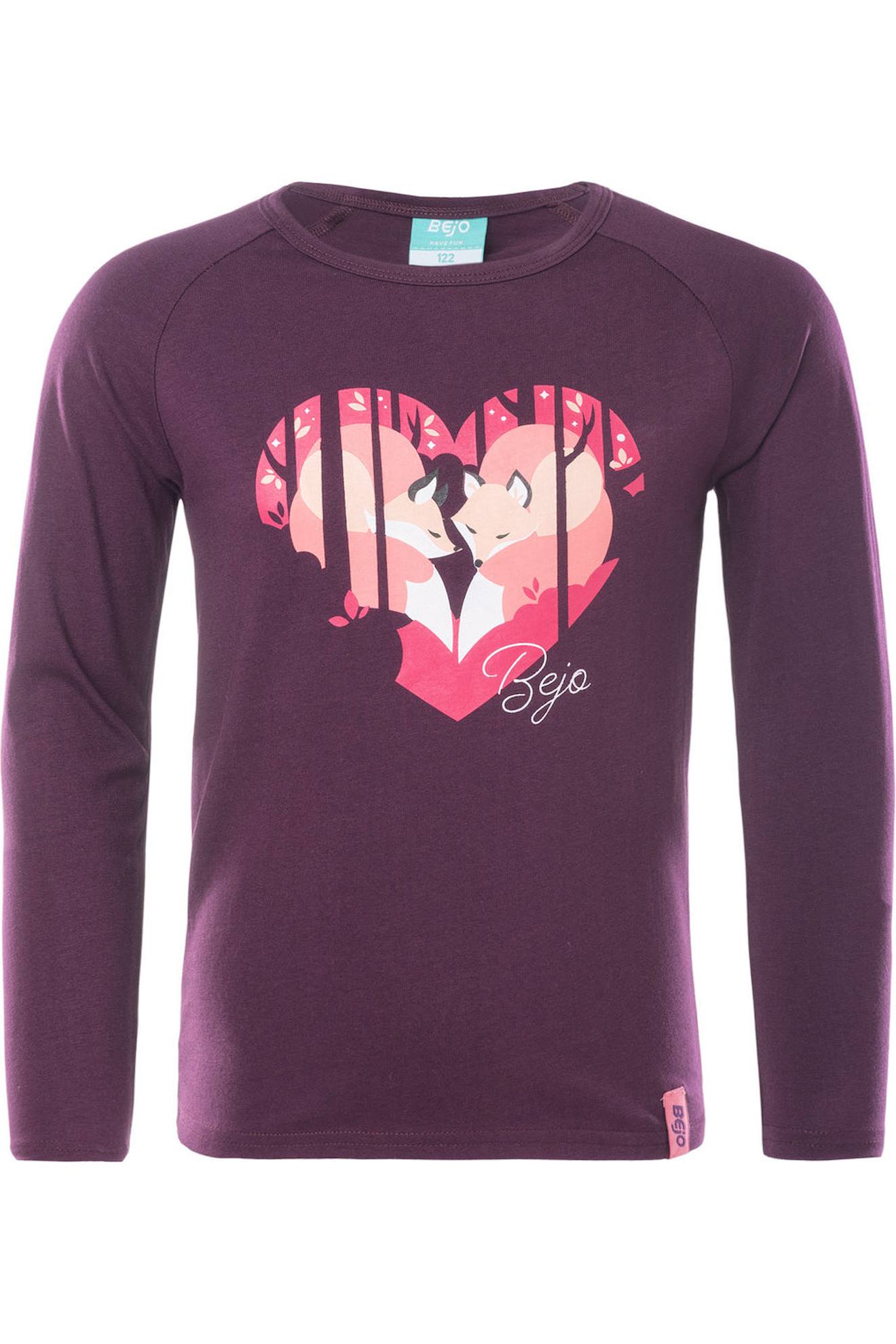 T-shirt Manches Longues Coton Rita Violet Foncé