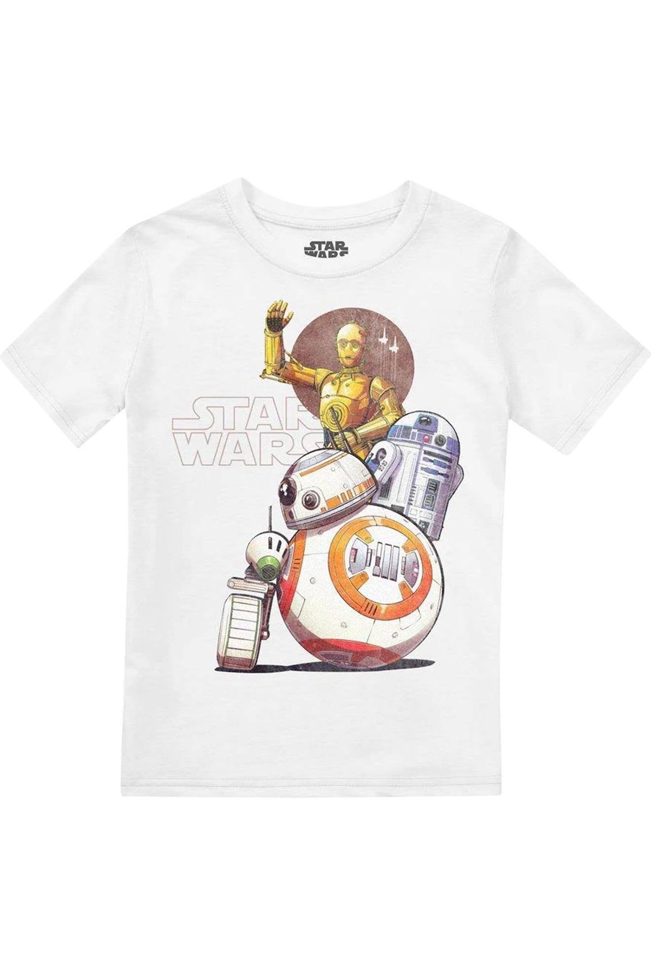 T-shirt Coton Star Wars Droid Squad Blanc