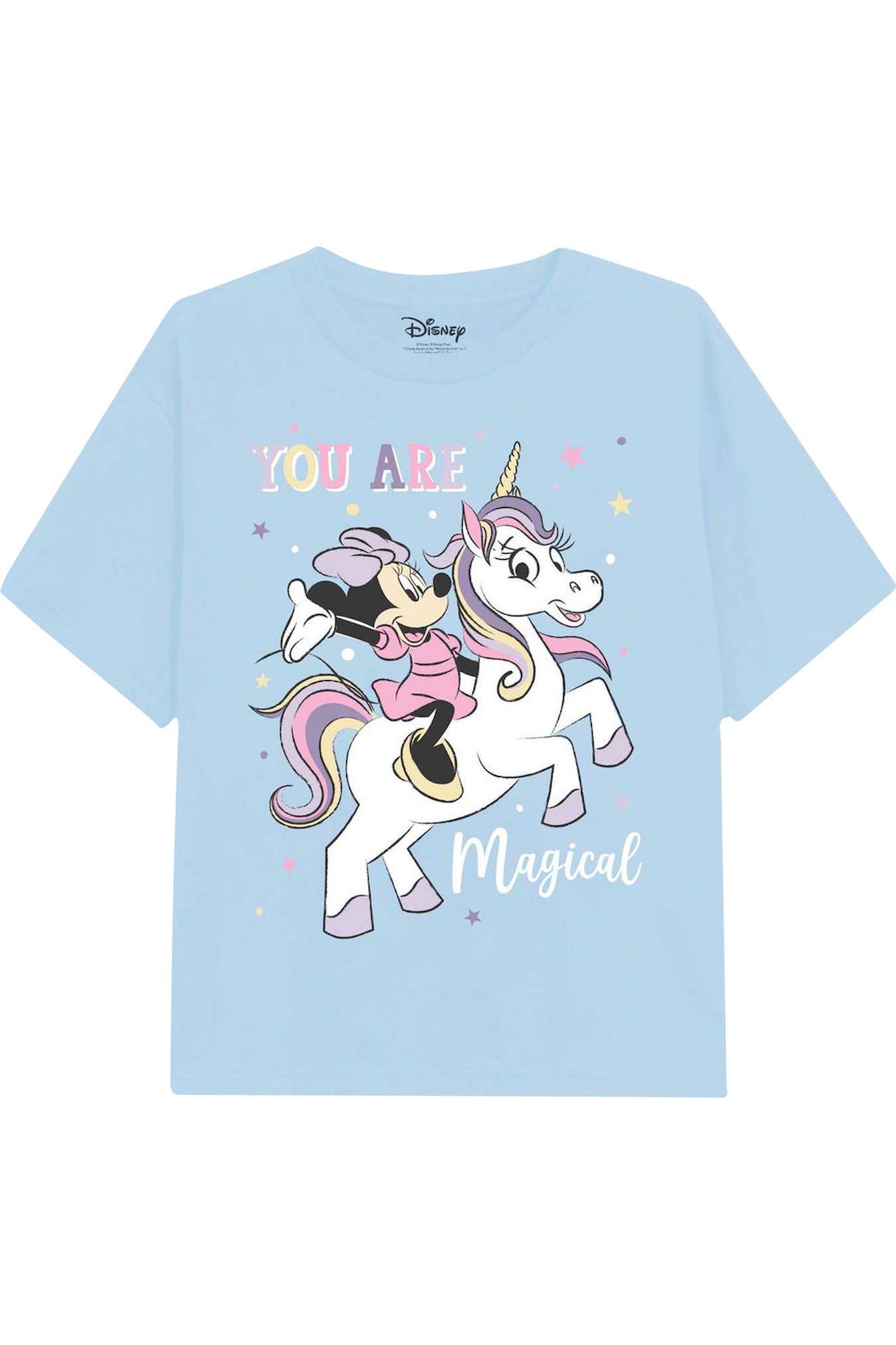 T-shirt Coton Disney You Are Magical Bleu Clair