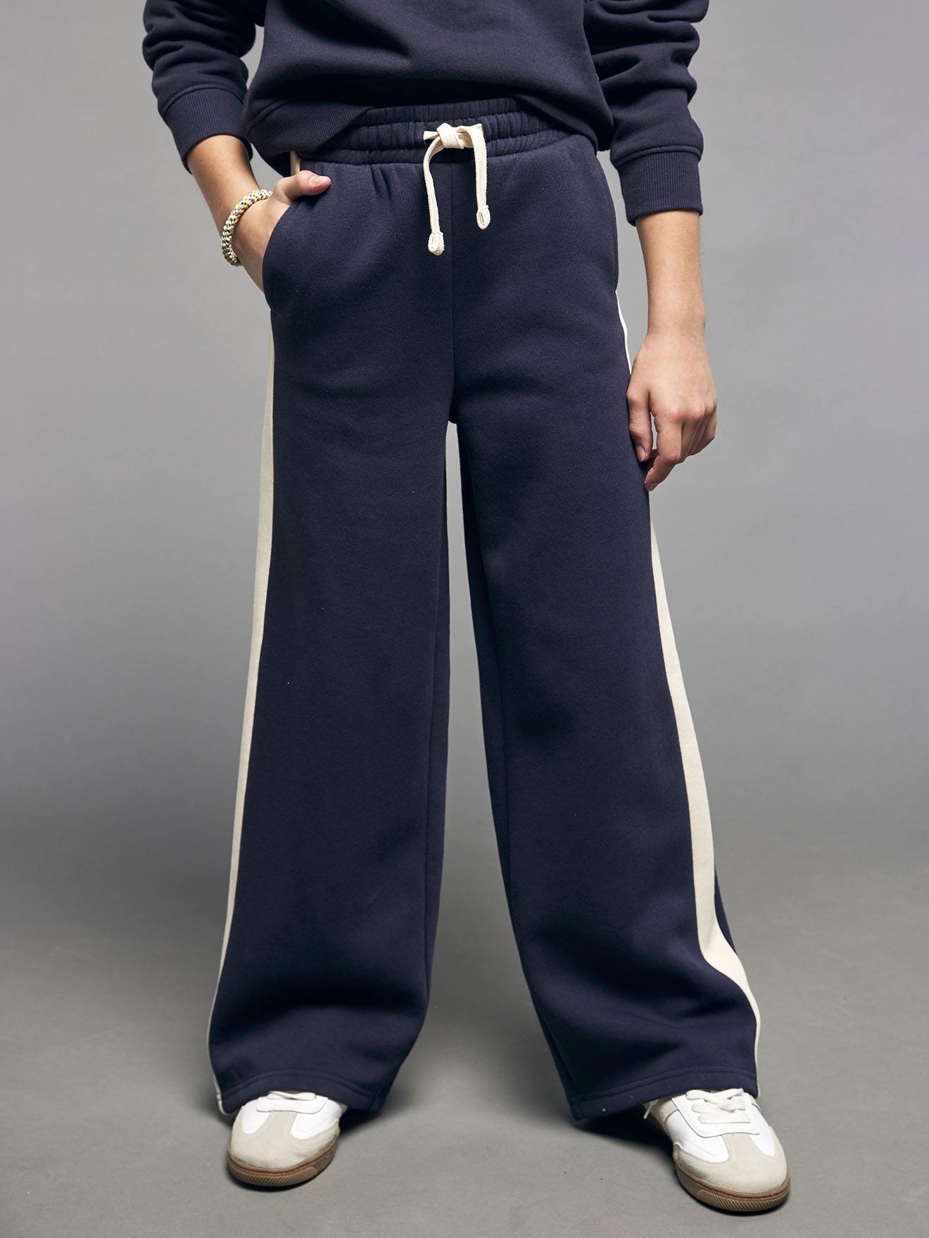 Pantalon Jogging Fille Unisexe - Jambes Larges, Taille élastique, 9-16 Ans, Pour Quotidien Printemps/été - 6