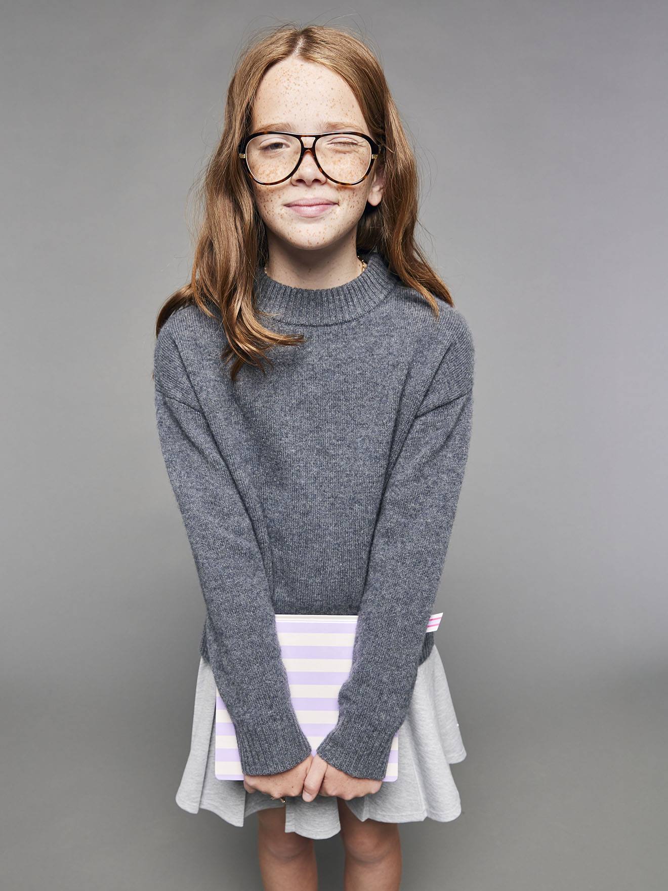 Pull mlange cachemire fille gris 27 €