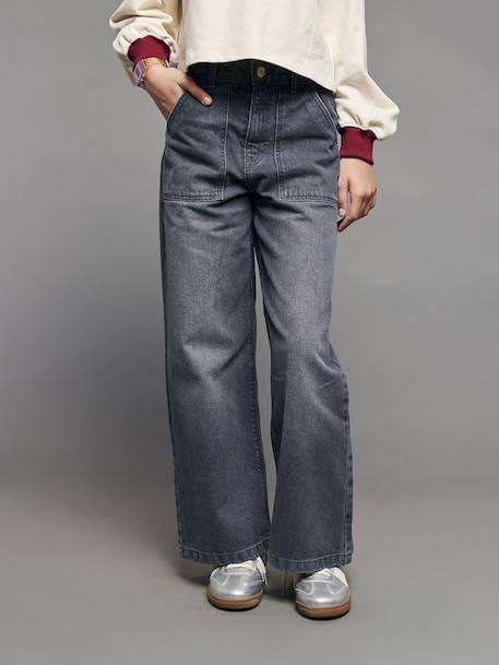 Fille-Jean large poches charpentier fille