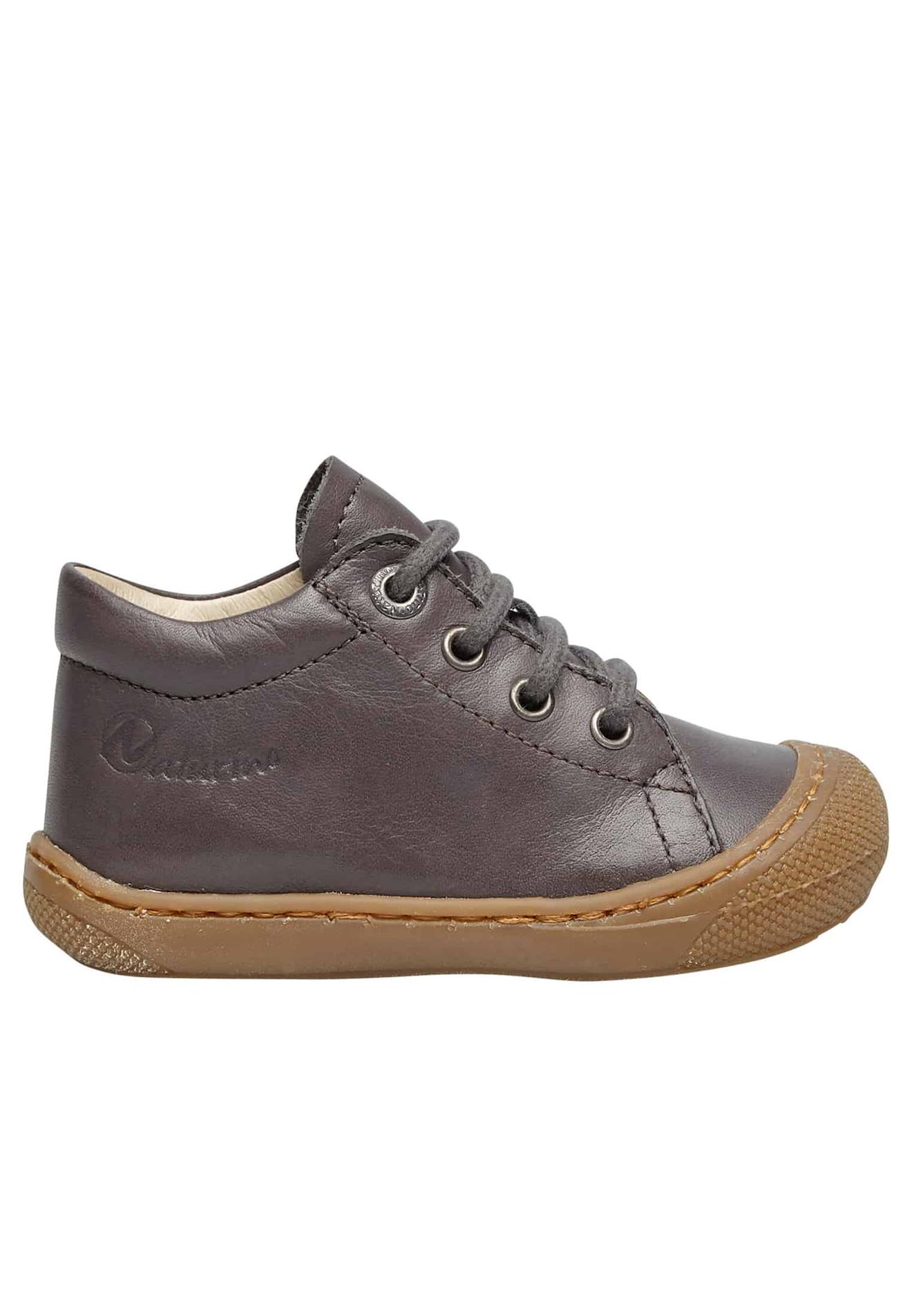 Chaussures Premiers Pas En Cuir Cocoon Gris