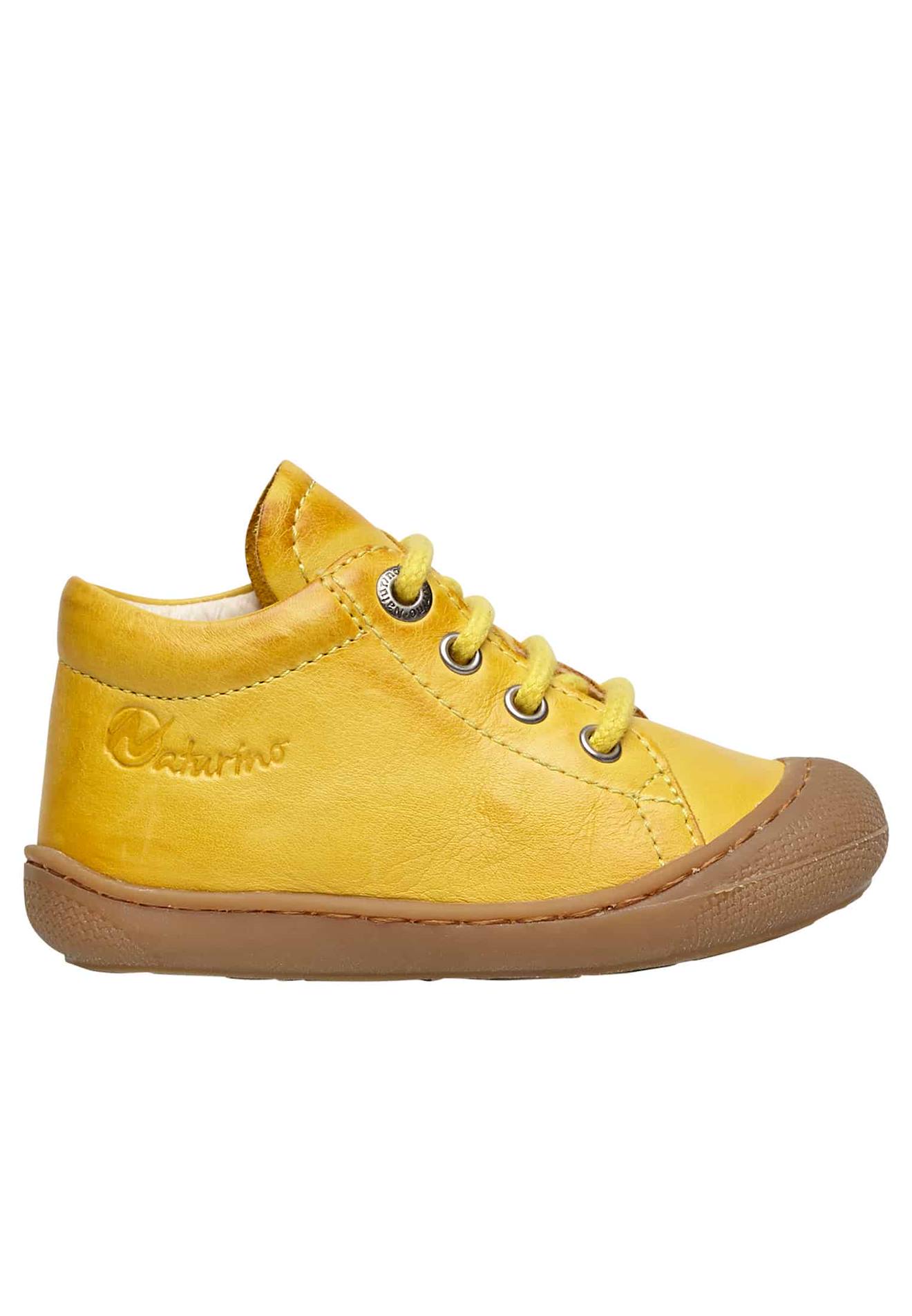 Chaussures Premiers Pas En Cuir Cocoon Jaune