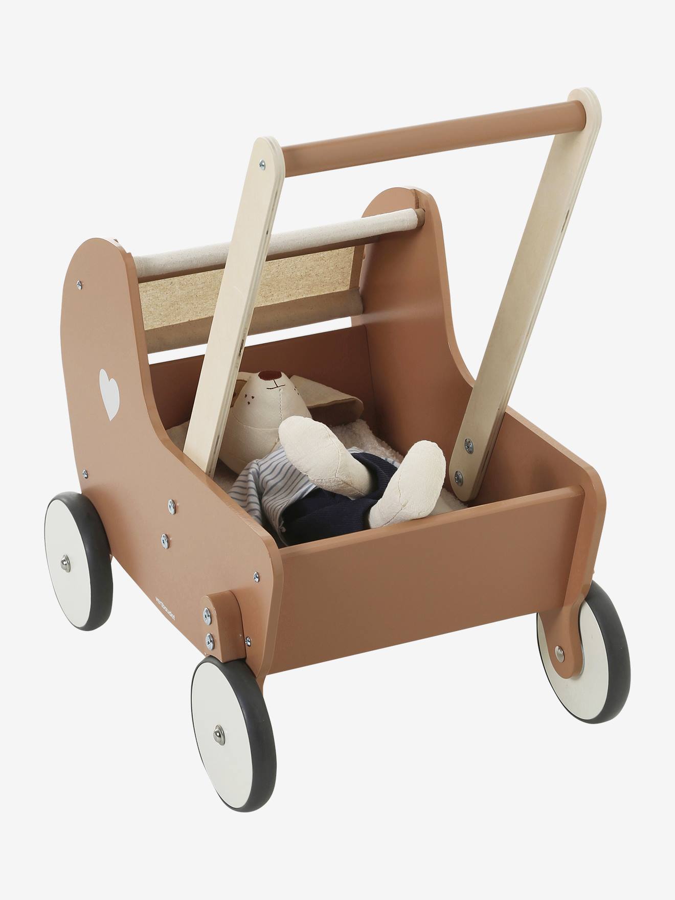 Chariot de marche landau en bois FSC® caramel (Vertbaudet) - Image 2