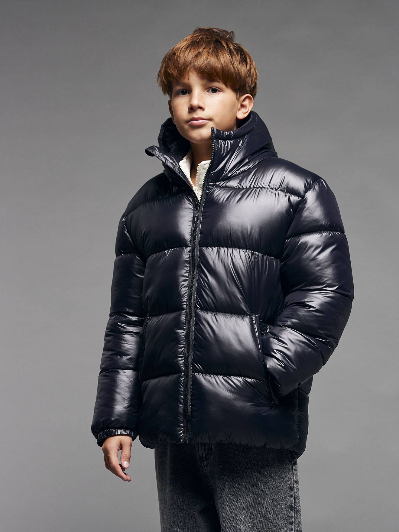 Doudoune garçon puffy anthracite