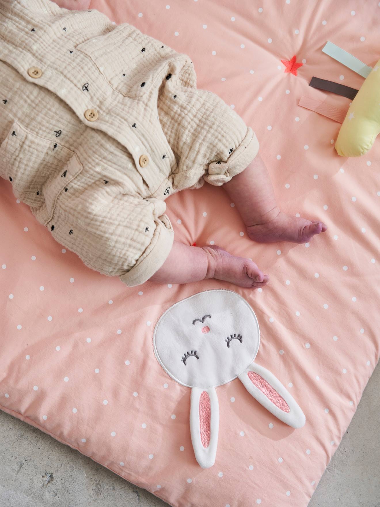 Tapis d'éveil souple Sweet fun rose imprimé (Vertbaudet) - Image 1