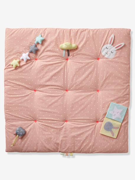 Vertbaudet - Tapis d'éveil souple Sweet fun rose imprimé