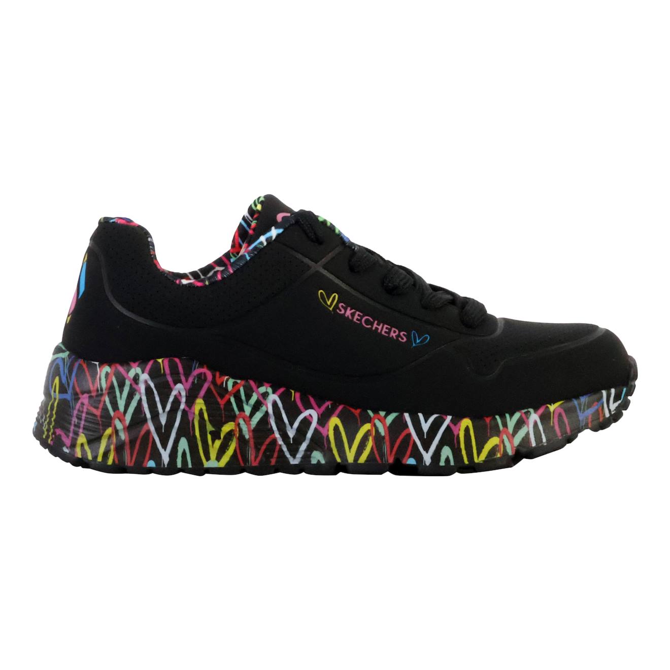 Baskets Basses À Lacets Noir Multi