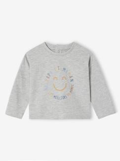 T-shirt bébé manches longues avec imprimé placé devant  - vertbaudet enfant