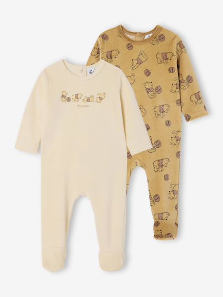Bébé-Lot de 2 dors-bien Disney Winnie l'ourson en velours