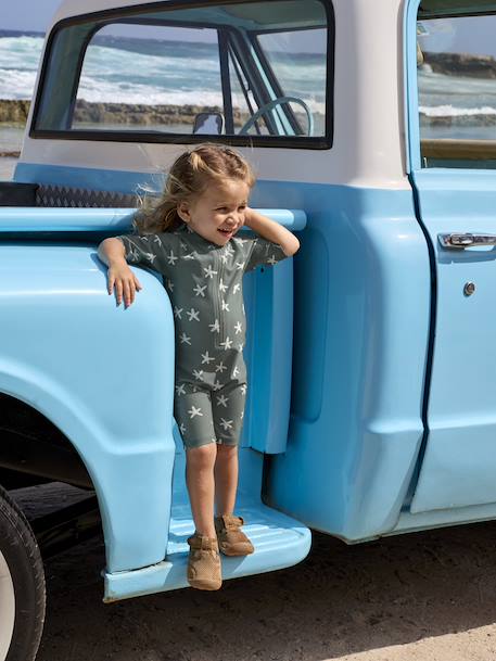 Combinaison manches courtes anti-UV enfant LÄSSIG olive 4 - vertbaudet enfant 