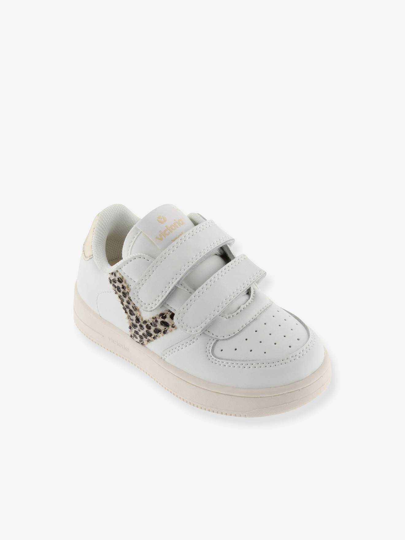 Baskets sport Tiempo Efecto à scratchs beige