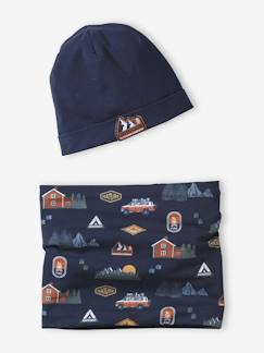 Ensemble garçon bonnet + snood « Nature »  - vertbaudet enfant