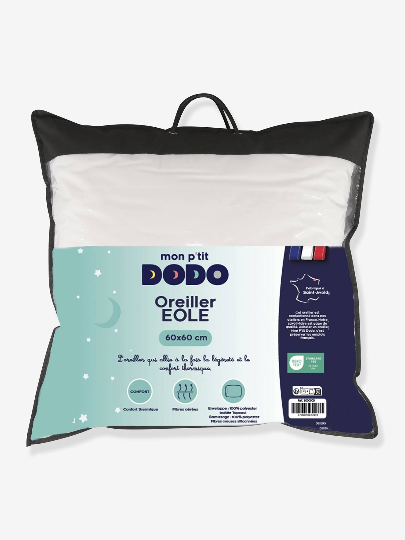Oreiller moelleux Eole respirant blanc (Dodo) - Image 2