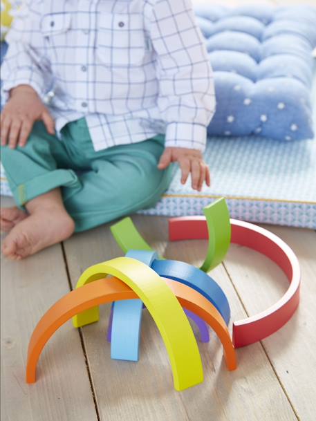 Puzzle arc-en-ciel en bois FSC® multicolore 5 - vertbaudet enfant 