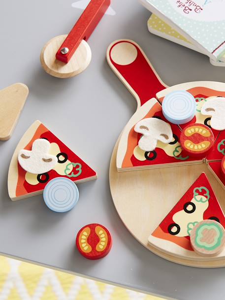 Set pizza en bois FSC® multicolore 4 - vertbaudet enfant 