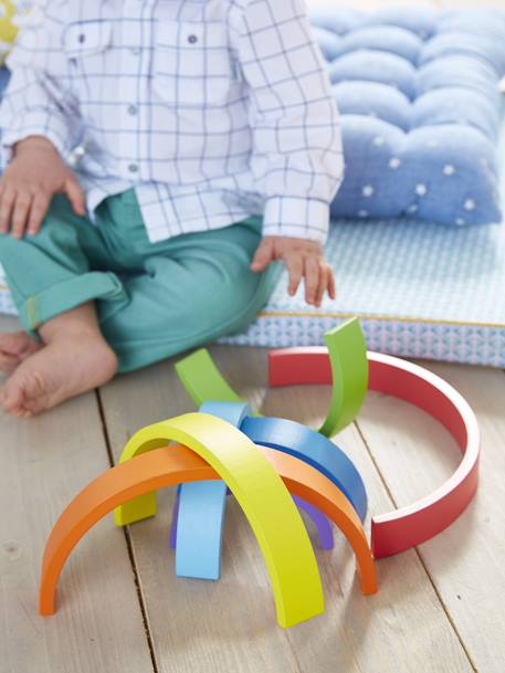 Puzzle arc-en-ciel en bois FSC® multicolore 3 - vertbaudet enfant 