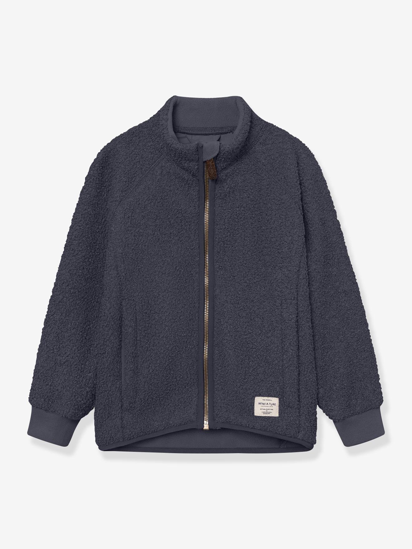 Veste en polaire Teddy avec fermeture éclair enfants MATCEDRIC MINI A TURE bleu foncé