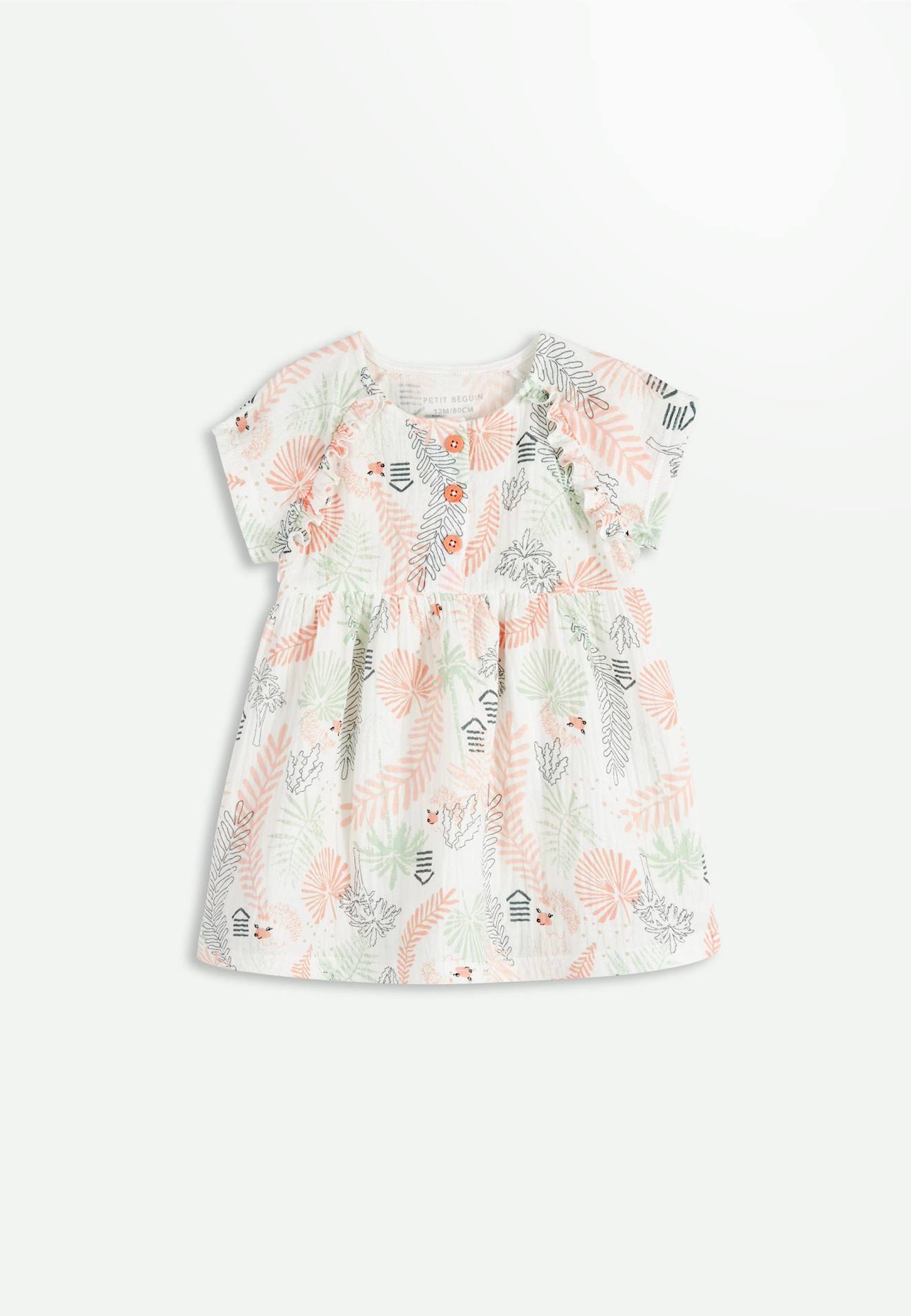Robe Bébé En Gaze De Coton Cilaos Ecru