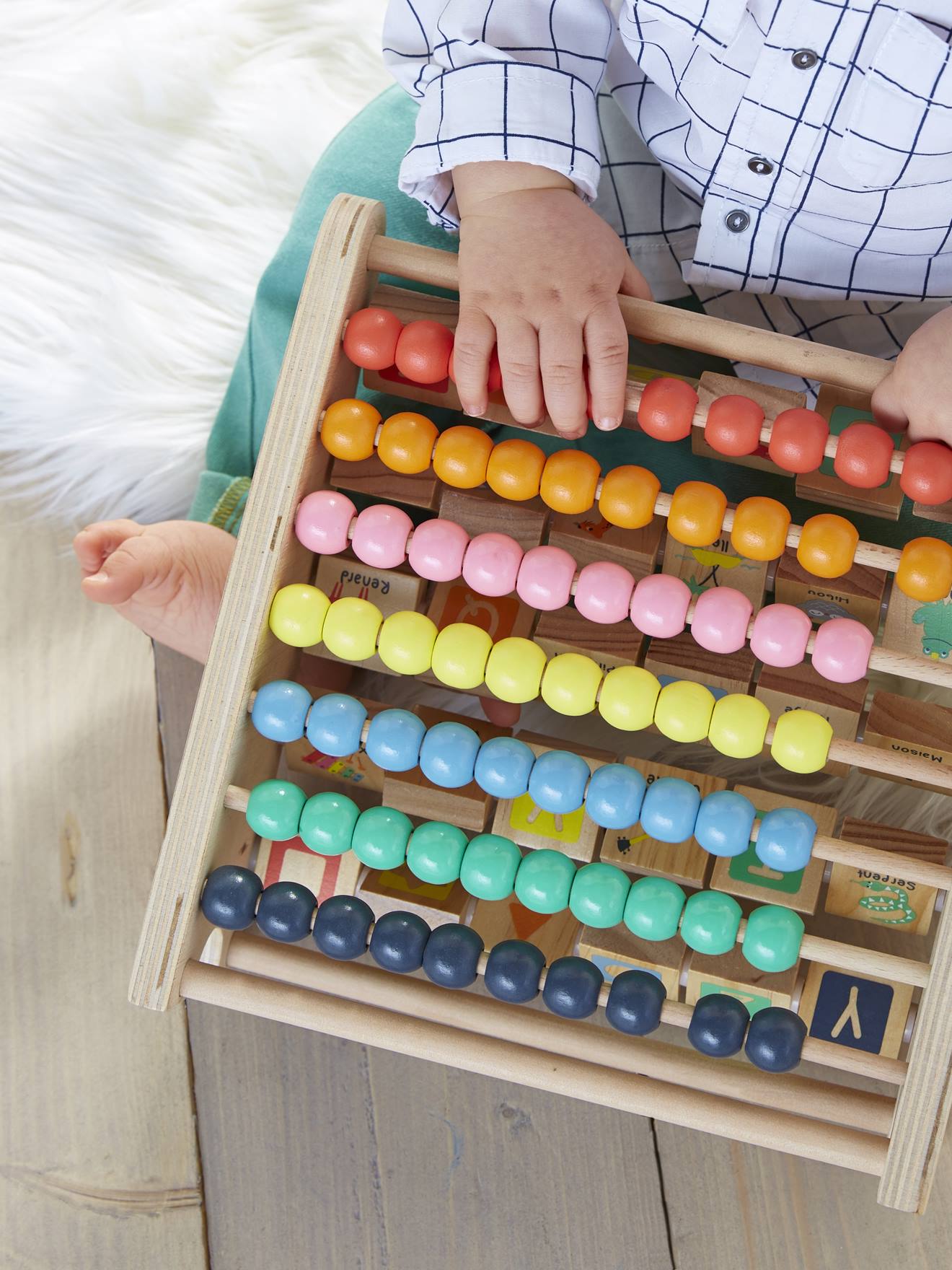 Boulier d'apprentissage en bois FSC® multicolore