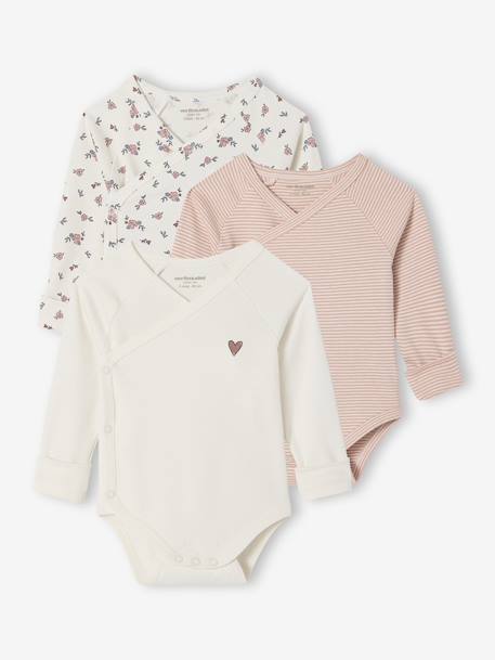 Bébé-Lot de 3 bodies naissance évolutifs