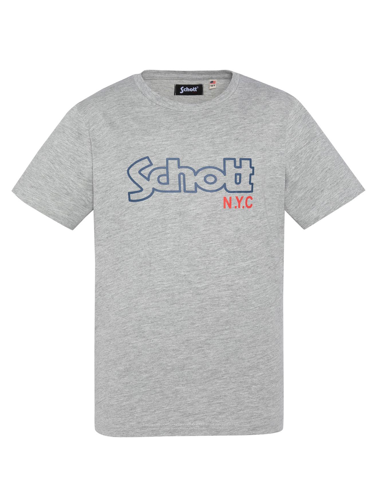 T-shirt Imprimé À Manches Courtes Gris Chiné