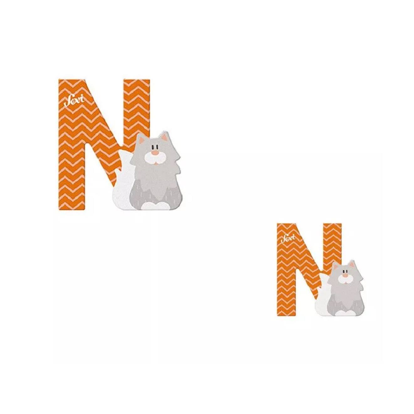 Lettre N - Chat Norvégien Orange