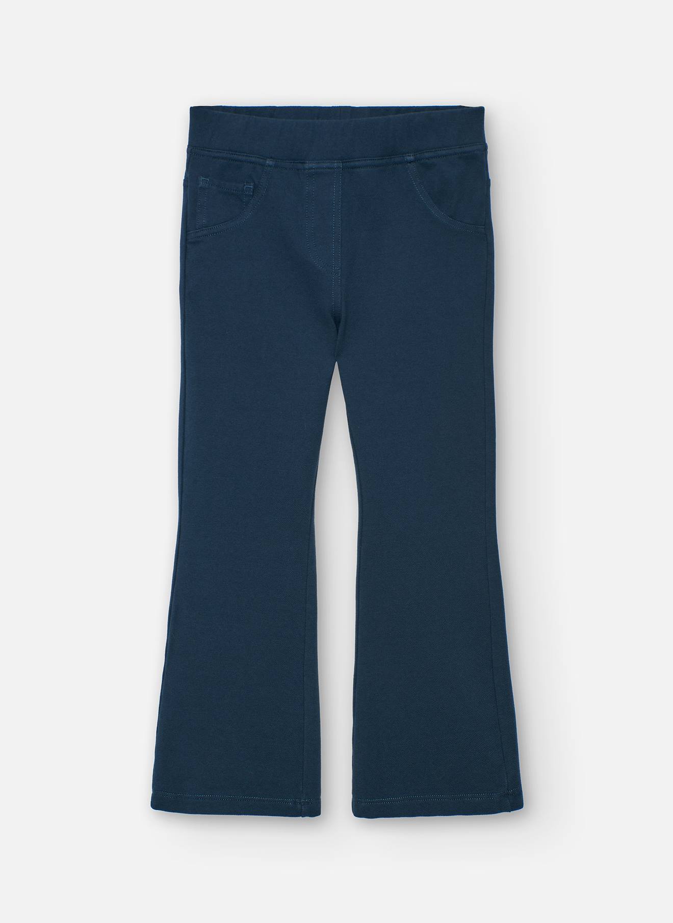 Pantalon Tricoté Pour Fille Bleu