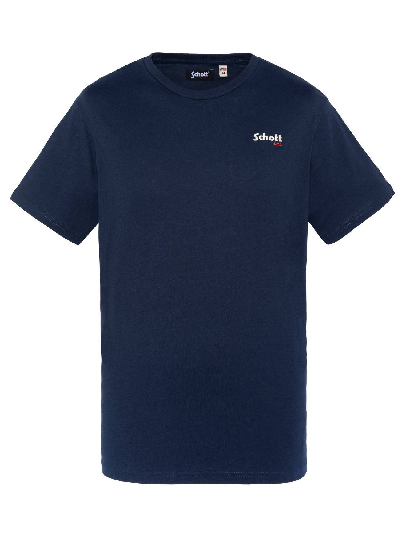 T-shirt Manches Courtes Brodé Marine