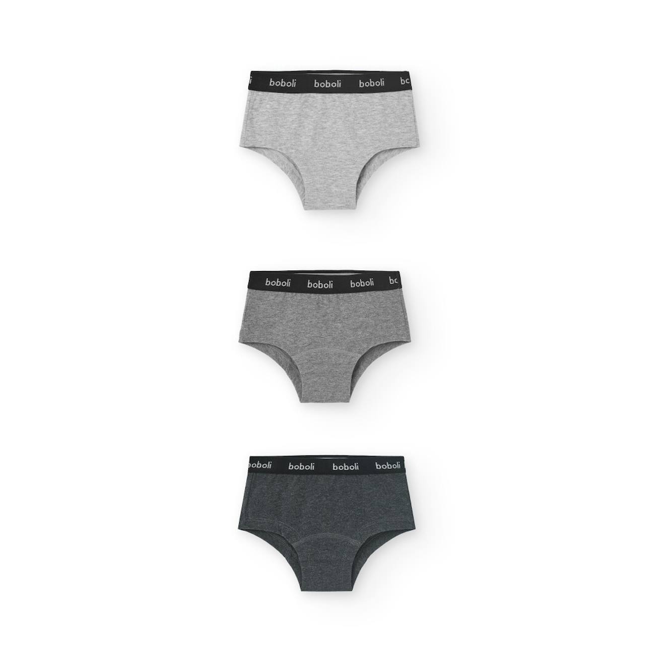 Lot De 3 Culottes En Coton Gris