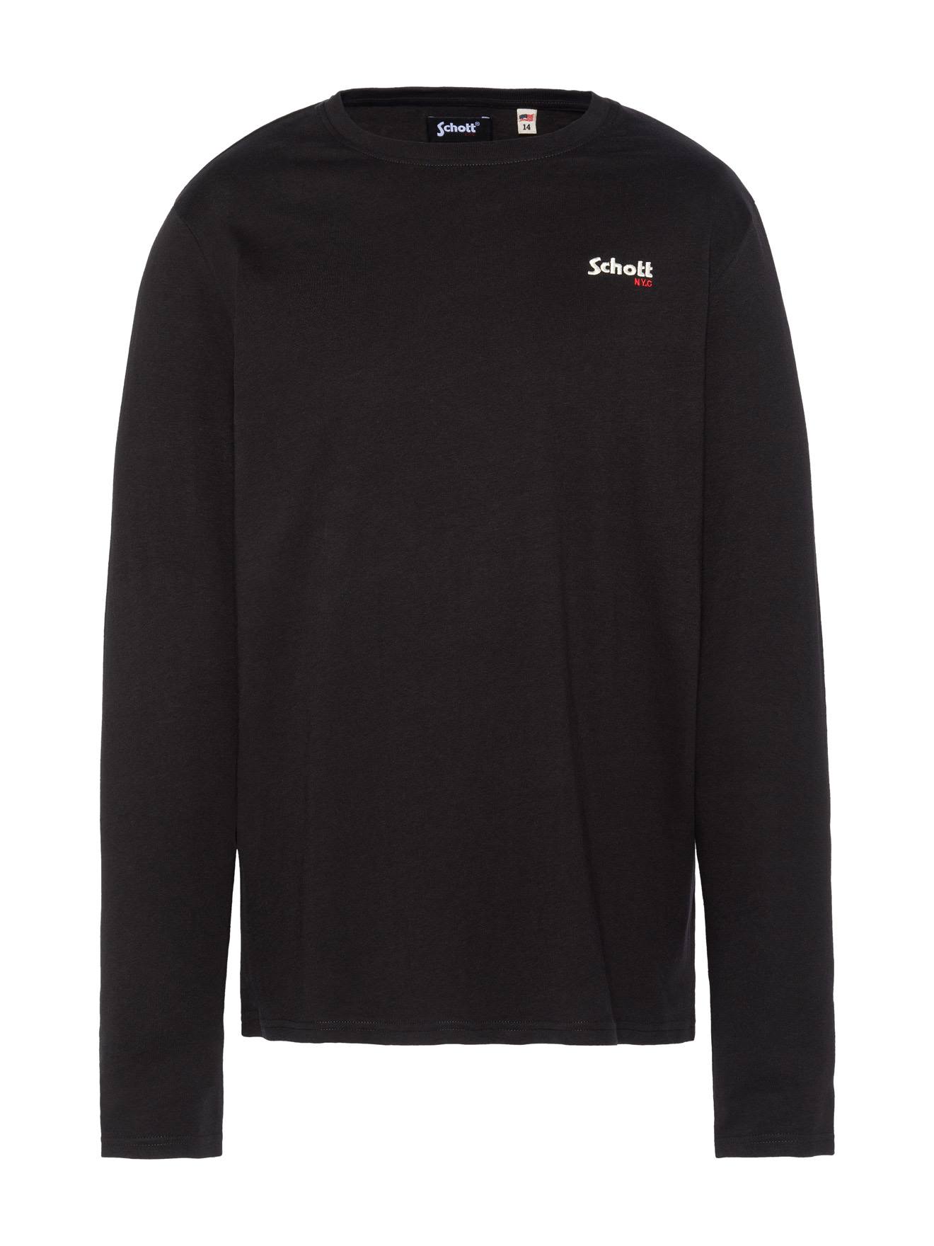 T-shirt Manches Longues Brodé Noir