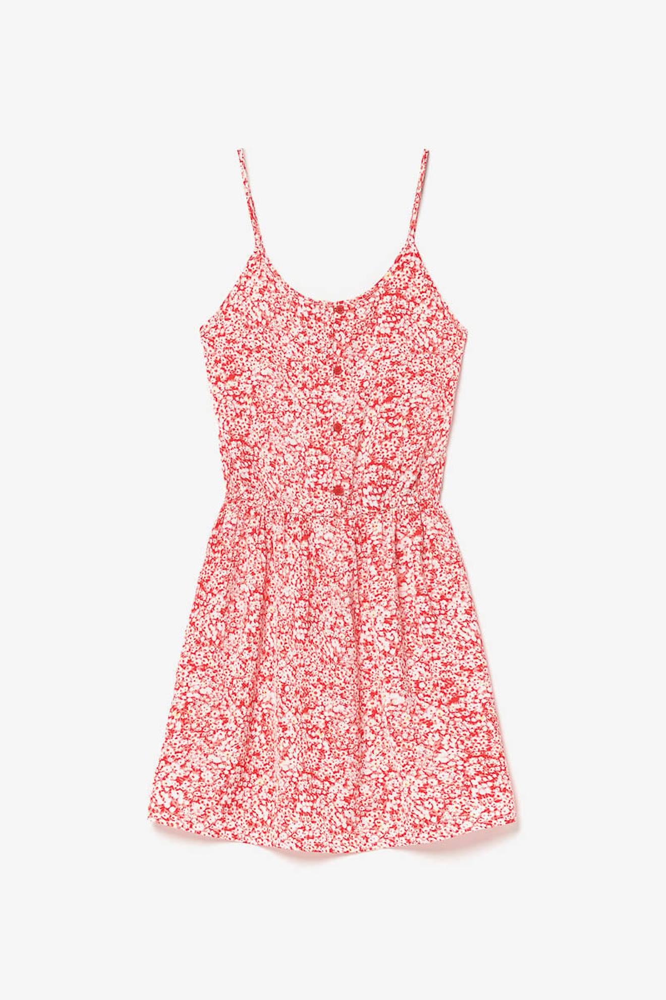 Robe Droite Yuligi Red Flowers