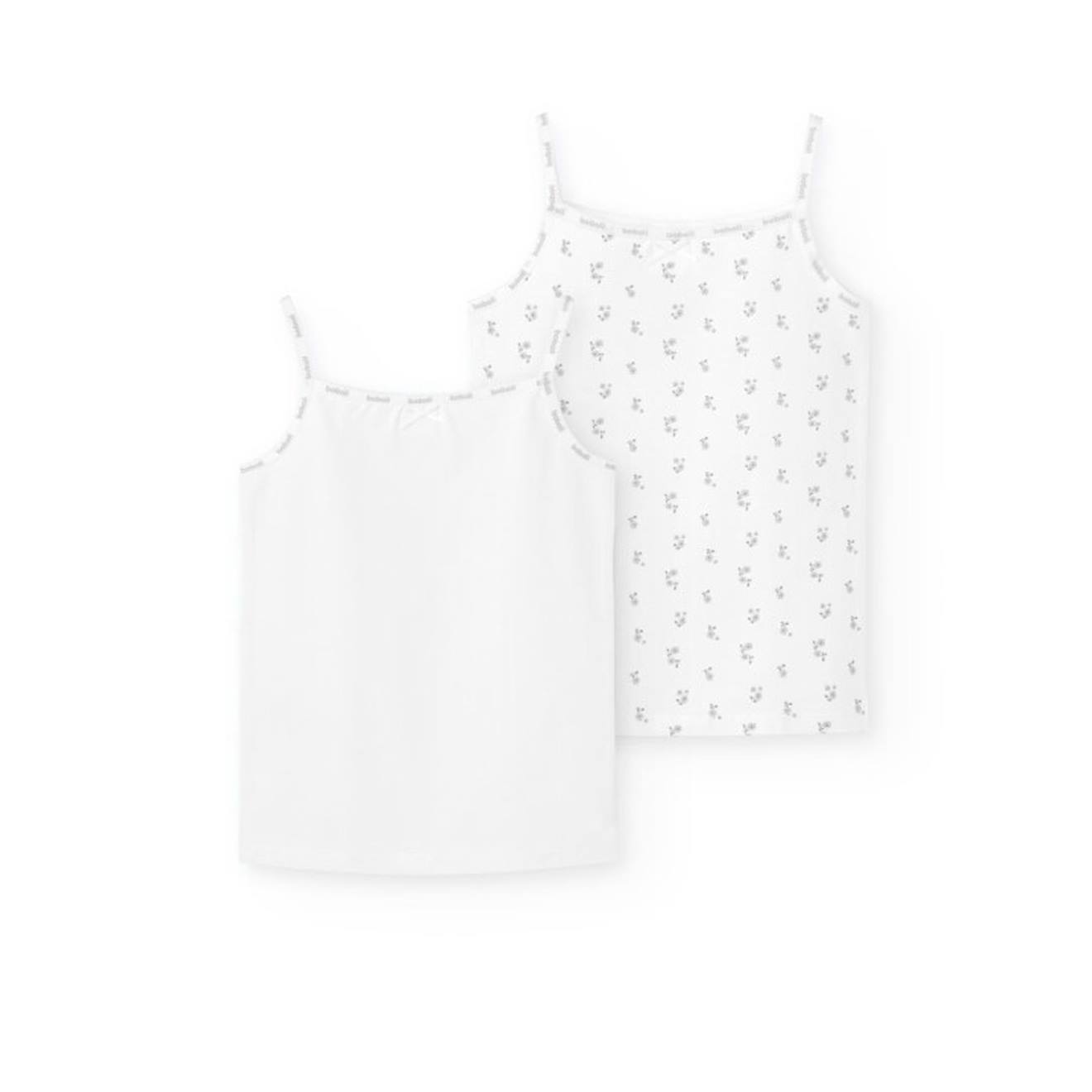 Lot De 2 Débardeurs En Coton Blanc