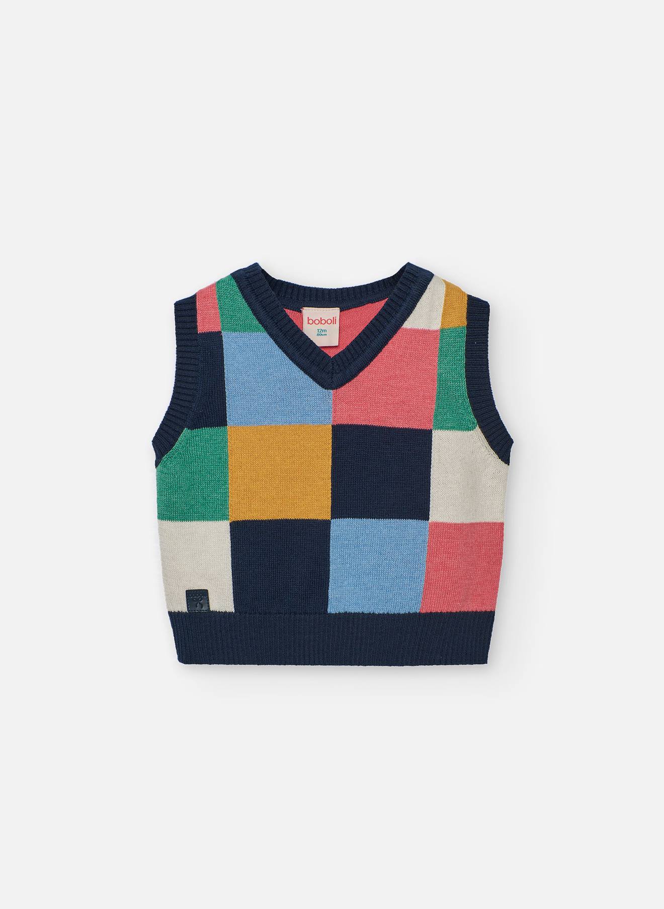 Gilet Fille Tricot Bleu