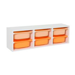 Meuble de rangement pour enfant, 6 bacs en plastique colorés - sora  - vertbaudet enfant
