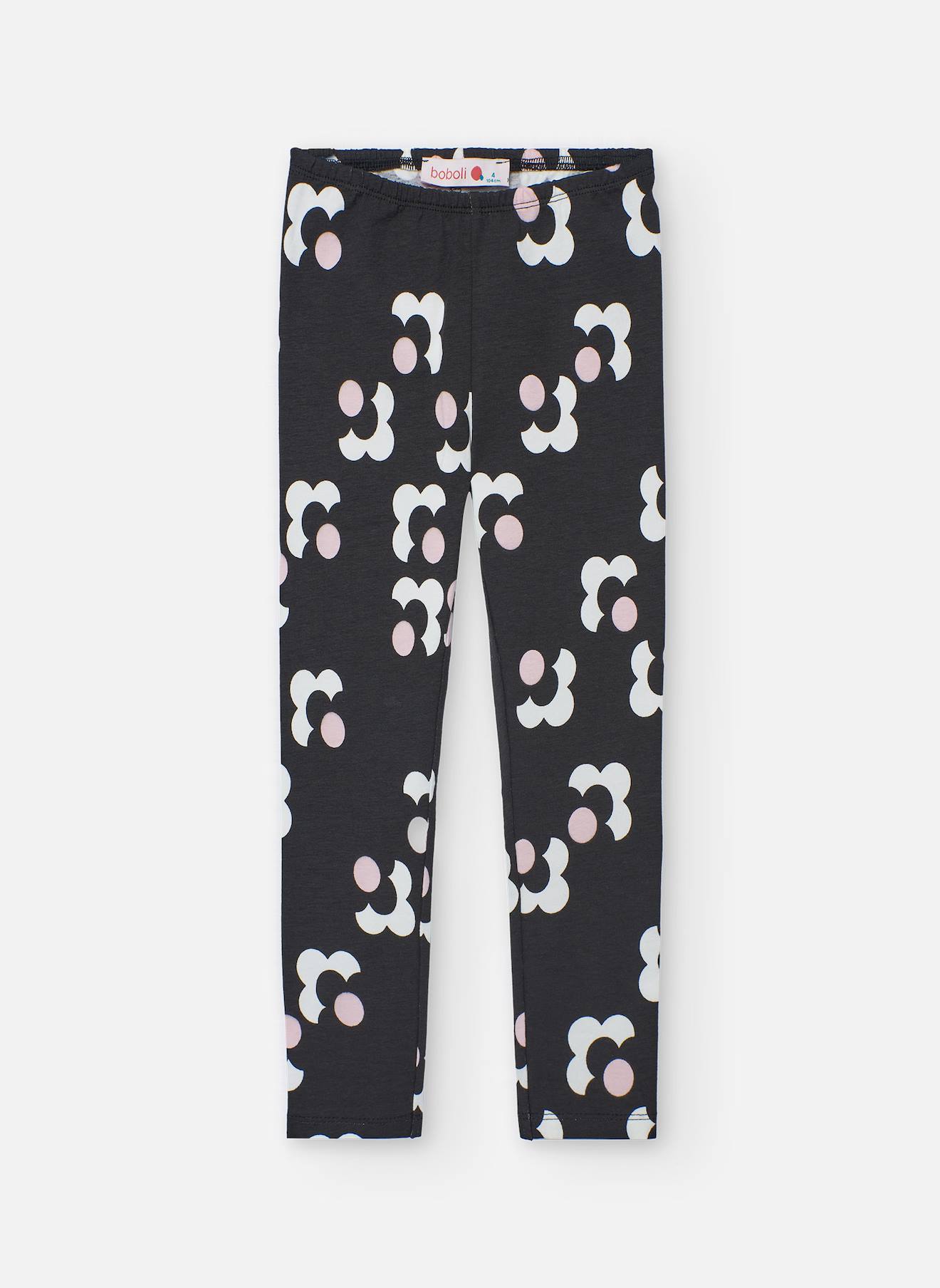 Legging En Maille À Fleurs Multicolore