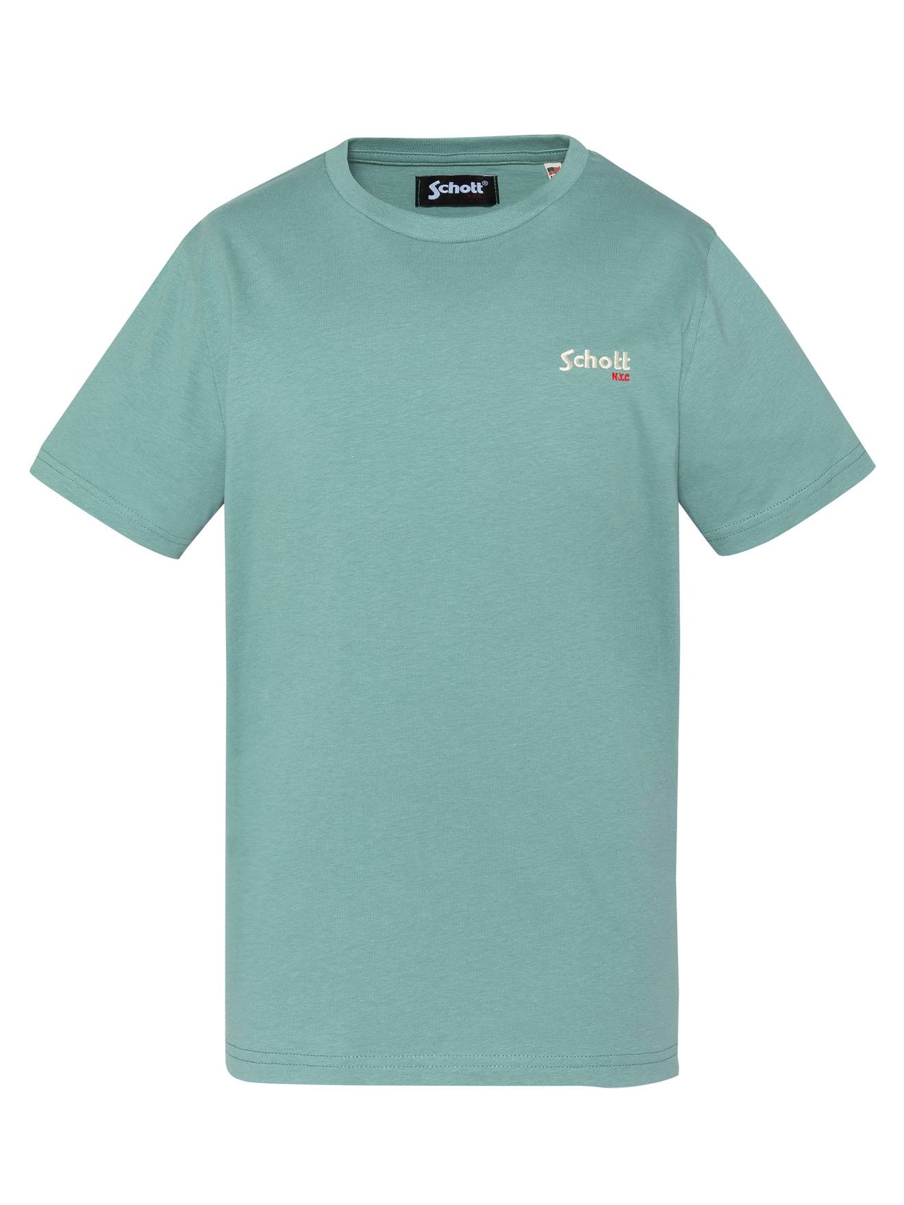 T-shirt Manches Courtes Brodé Sage Kaki