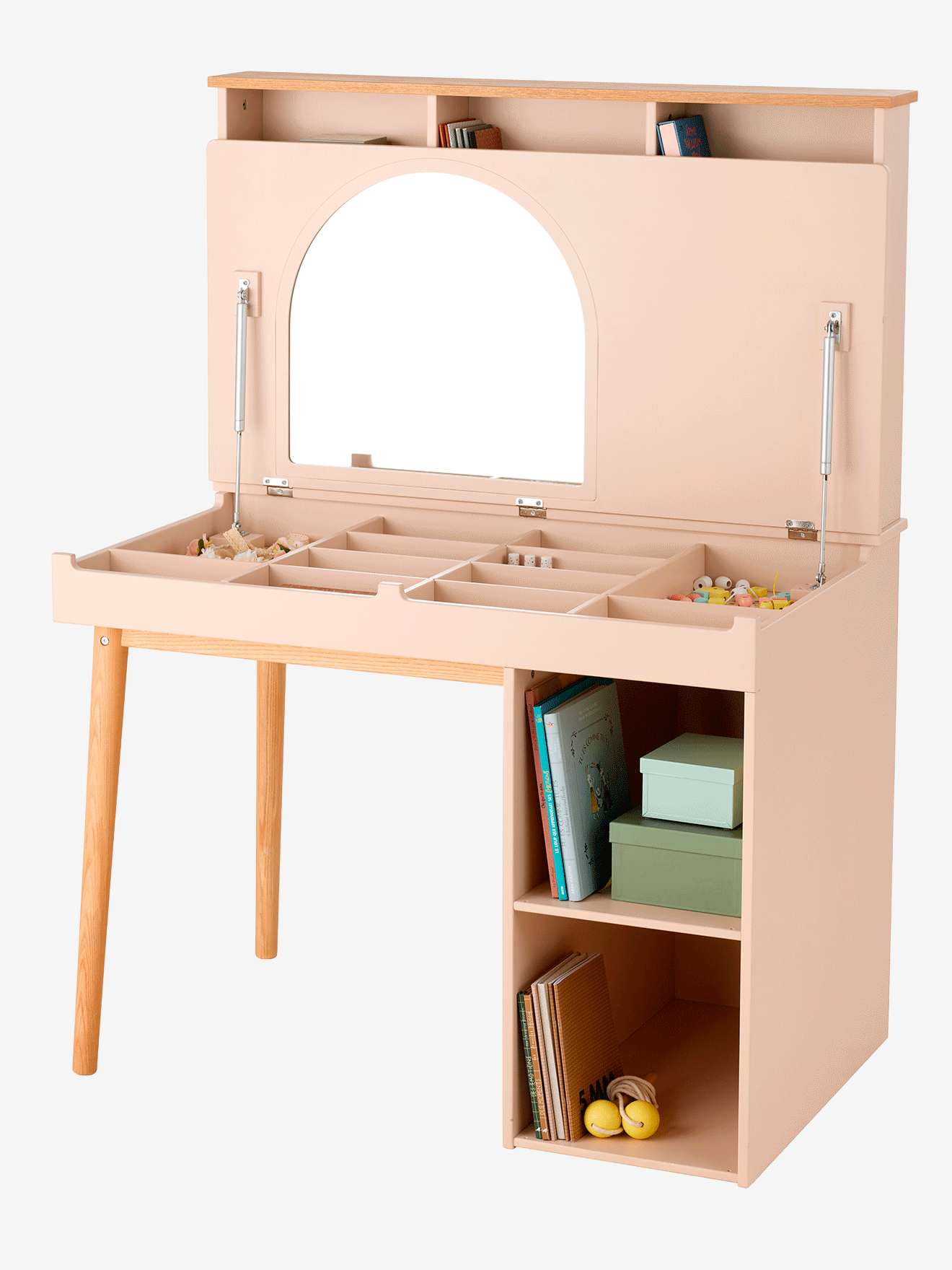 Bureau-coiffeuse enfant BLUSH rose pâle