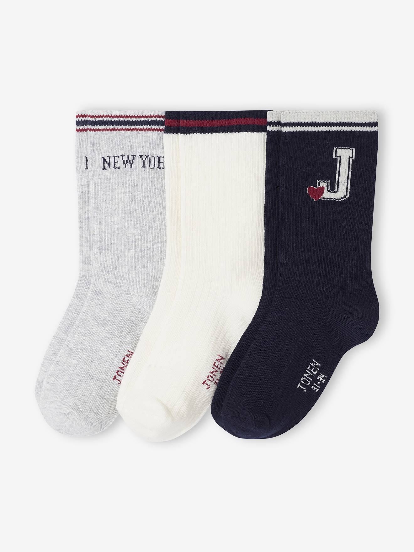 Lot de 3 paires de chaussettes fille assorties 6$